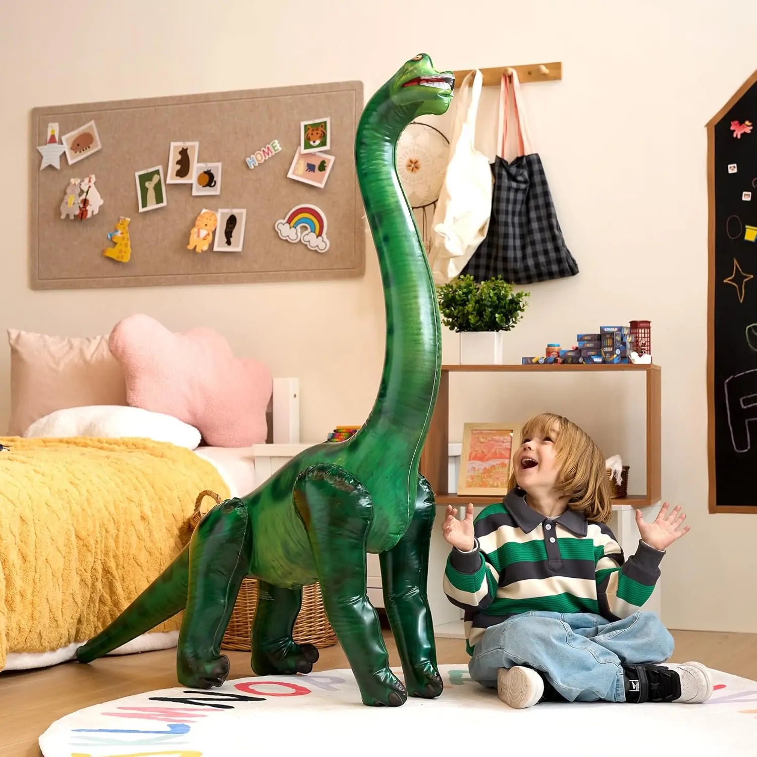 51" Brachiosaurus Inflatable Dinosaur Toy Party Decorations for Kids and Adults Birthday Party Chirstmas Gift